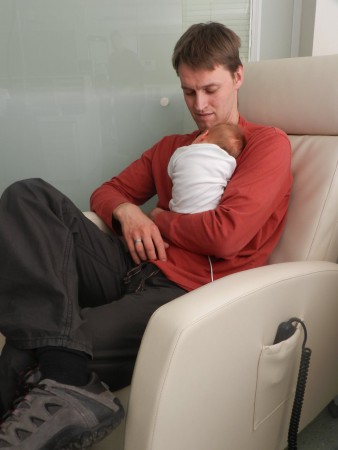 knuffelen met papa
