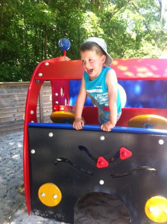 mijn lieve broer in de buitenspeeltuin